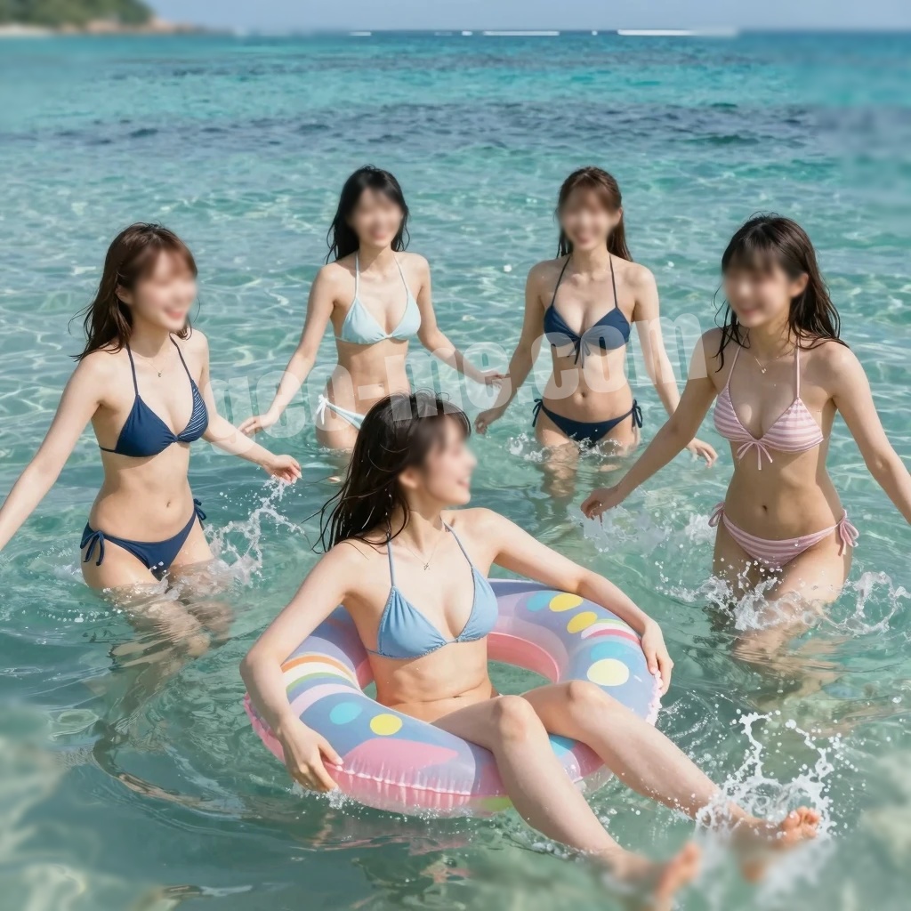 夏だ!海のマッサージは開放的4-2